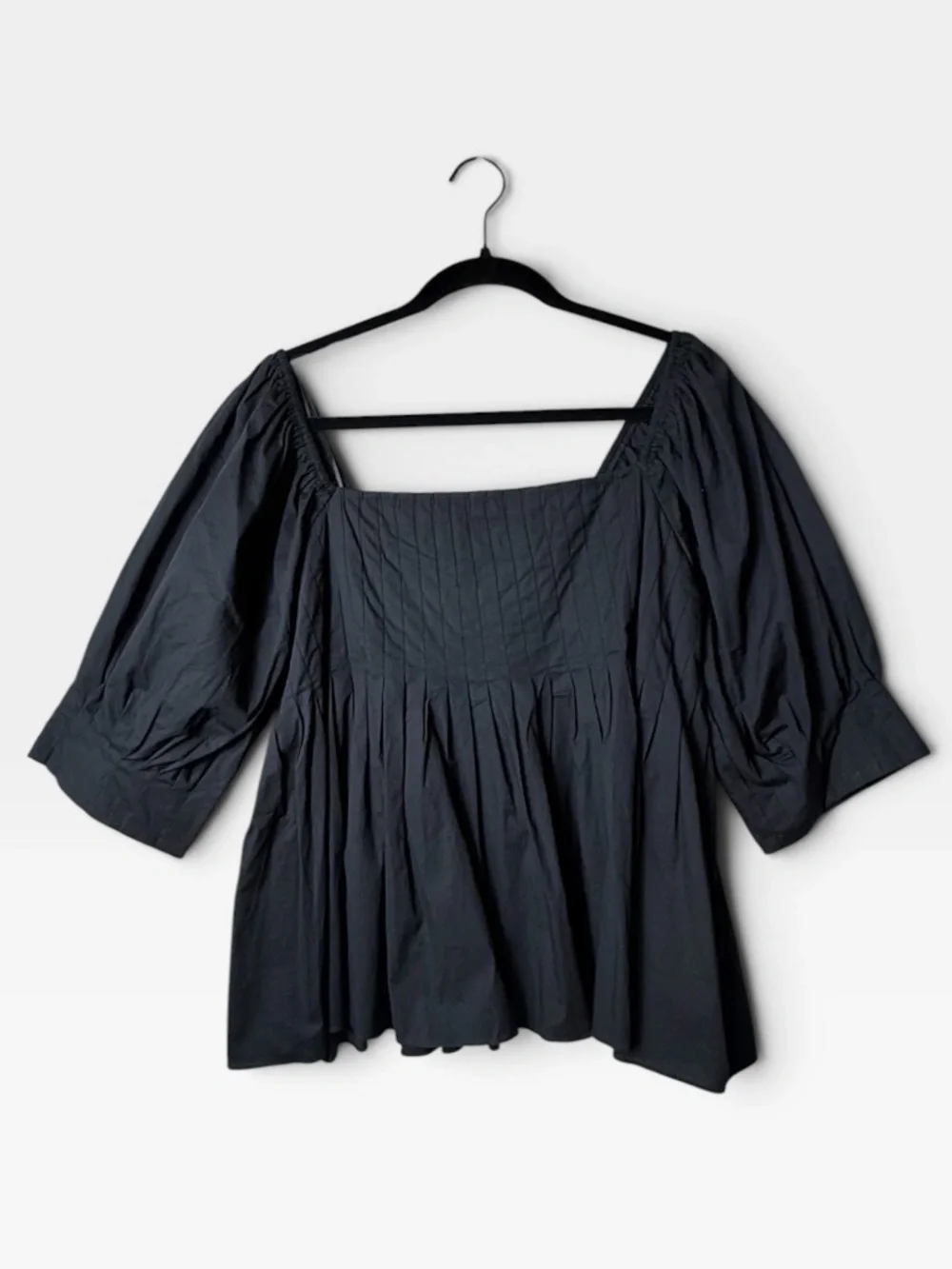 Tuckernuck Pomander Place Shaye Blouse Puff Sleeves Black Size XXL (X)